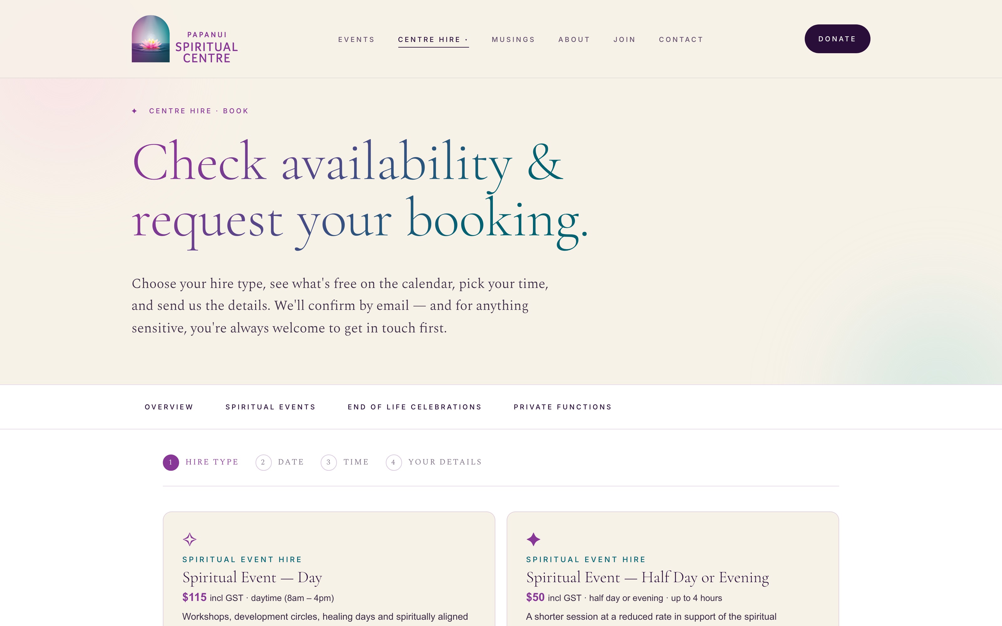 Papanui Spiritual Centre website
